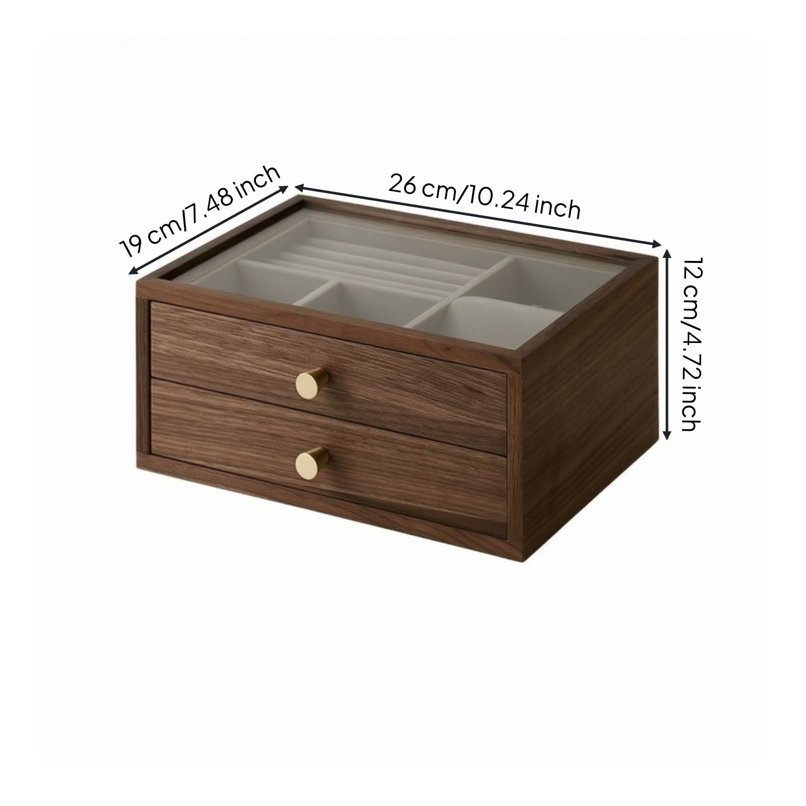TISHITA Organizador Joyas Retro Joyero Multifuncional Organizador Joyas con Cajones para Dormitorio, 2-