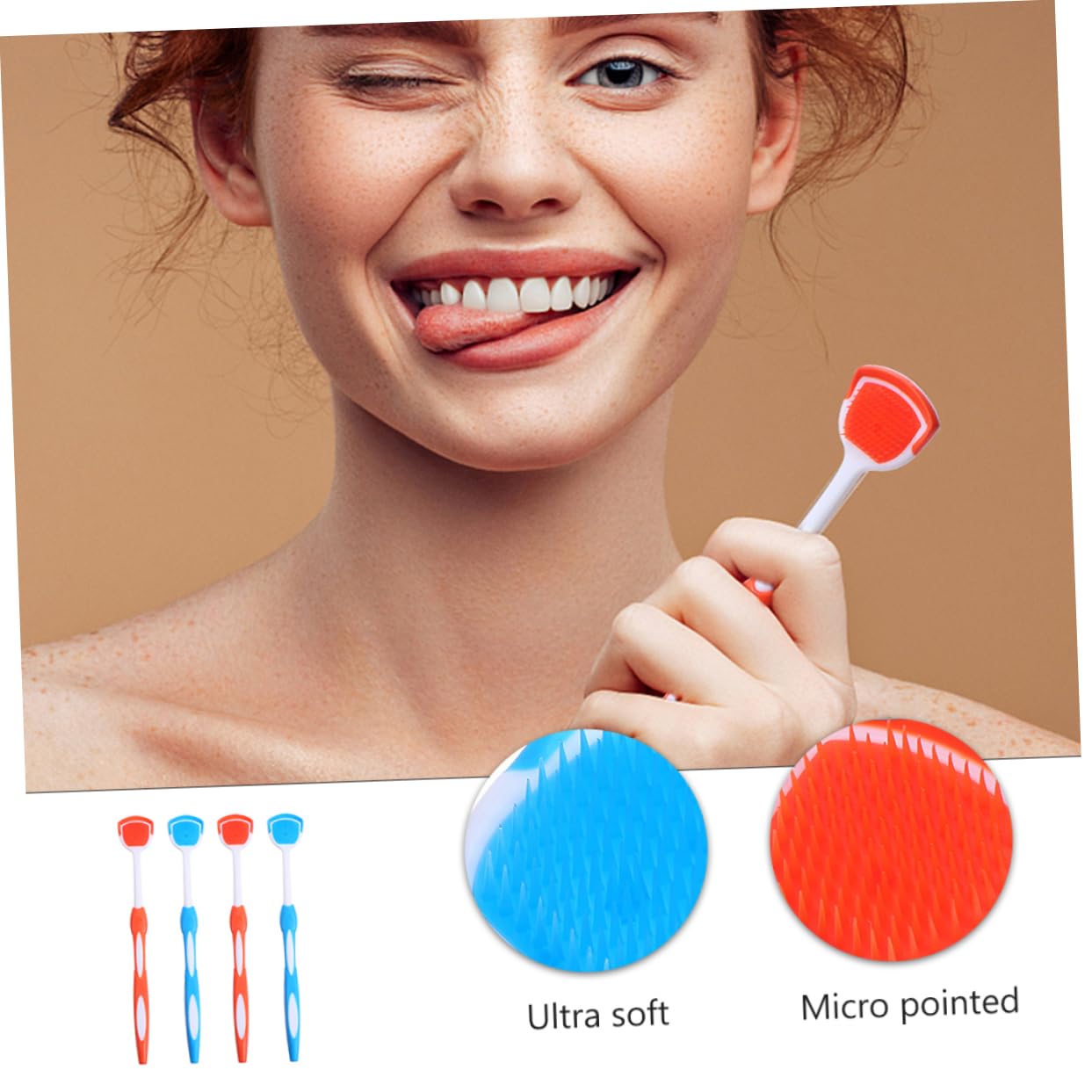 Mobestech 12pezzi Spazzola Per Lingua Strumenti Per Pulizia Lingua Rimuove Alitosi e Residui Alimentari Design Ergonomico e Materiali Resistenti Per Igiene Orale Completa e Pratica