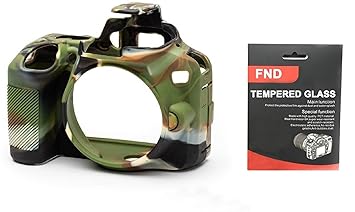 FND Silicone Protective Camera Case Cover for D5600 Camoflage Silicone Cover with Protector