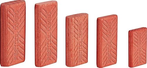 Miniatura 4 de Festool 494872 Tenón Domino, caoba Sipo para uso en exteriores, 0.315 x 0.866 x 1.969 in, paquete de 100