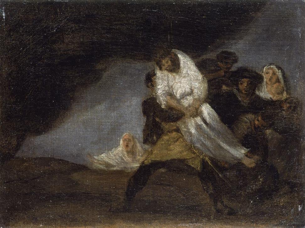 Impression sur toile F.de Goya Moine pendu pour vibrer au rythme de l'art dans votre salon