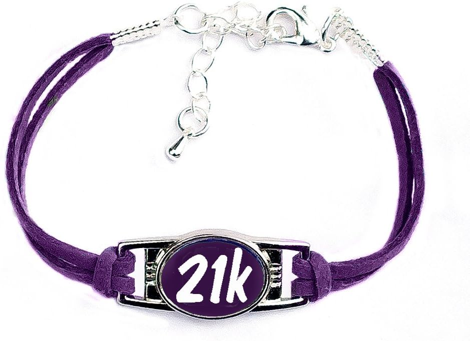 21k Half Marathon Running Bracelet (choose from 7 colors)