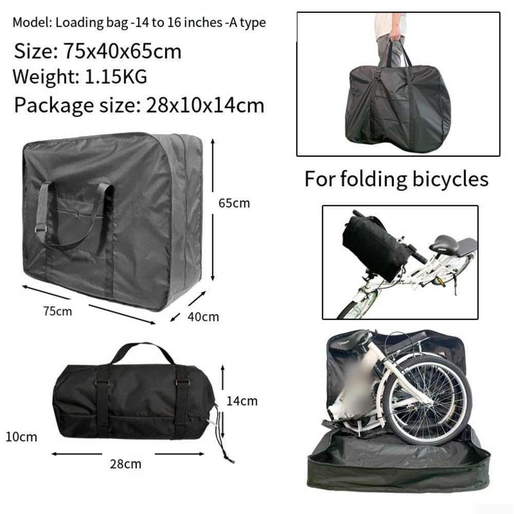 Borsa da viaggio per bici con design pieghevole, realizzata in tessuto 600D+210D, adatta per trasportare biciclette in modo sicuro su aerei, auto e treni (26-Type A)