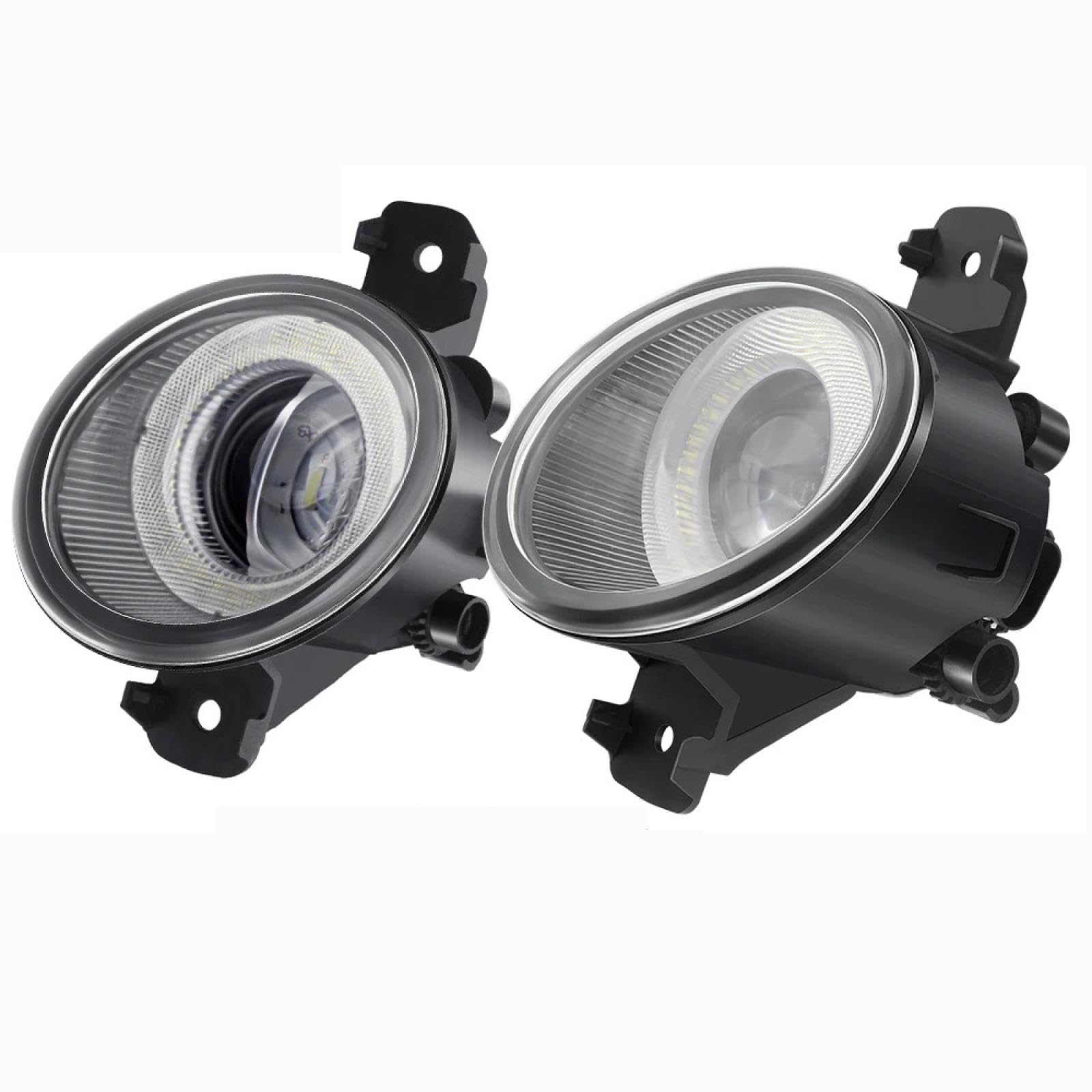 Mistlampen 2 szt. Samochodowe światło przeciwmgielne Angel Eye 30W 8000LM LED Halo Dla Ring Lampa przeciwmgielna do jazdy dziennej DRL 12V Dla Nissan Dla Sylphy 2013-2019