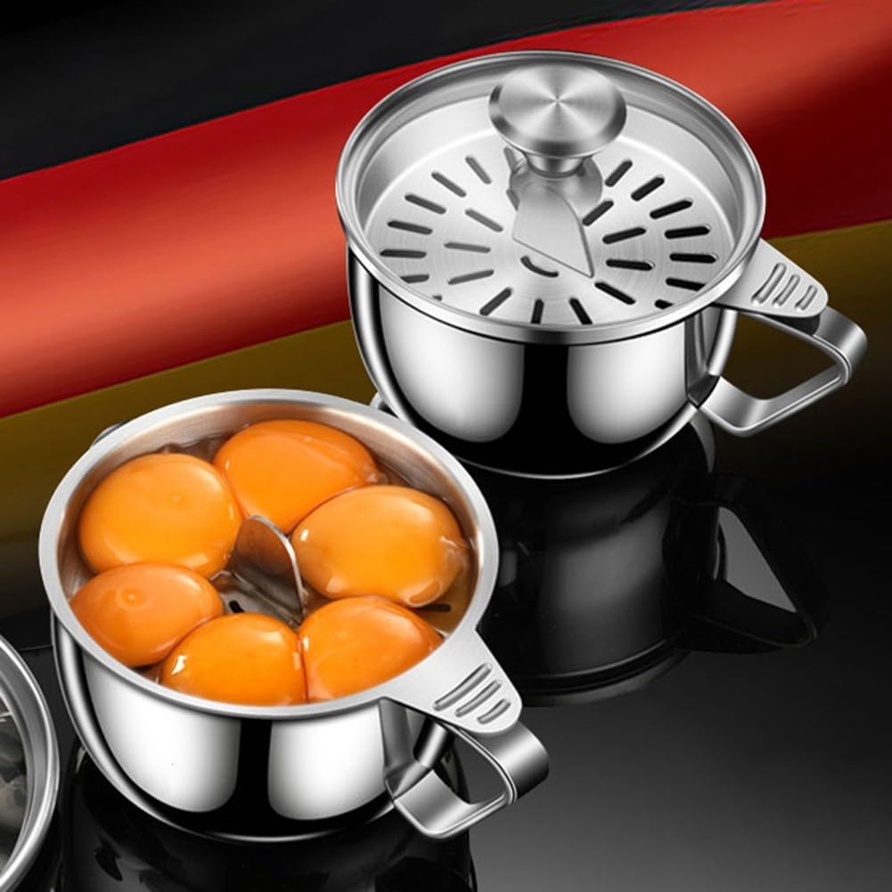 Separador de huevos de acero inoxidable robusto: separador de proteínas preciso para hornear y cocinar, utensilio de cocina duradero, 16 x 13 x 10 cm