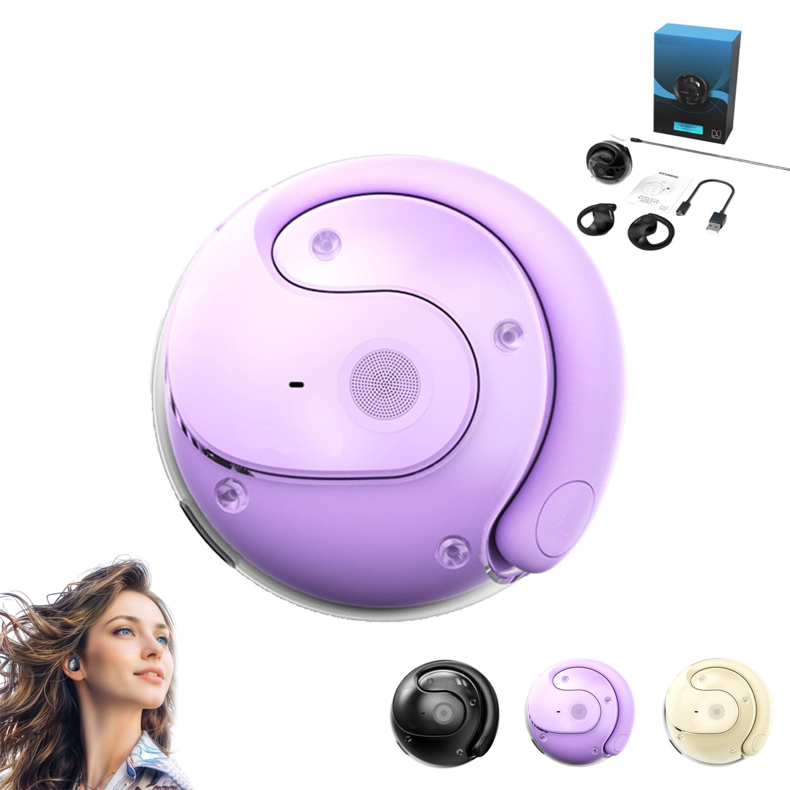 Hy-T26 Pro Language Translator, Cuffie Traduzione Simultanea,auricolari Traduttori Linguistici,Wireless Bluetooth Translation Earbuds, 75 Lingue Per Riprodurre Musica, Auricolari Over-ear Bluetooth