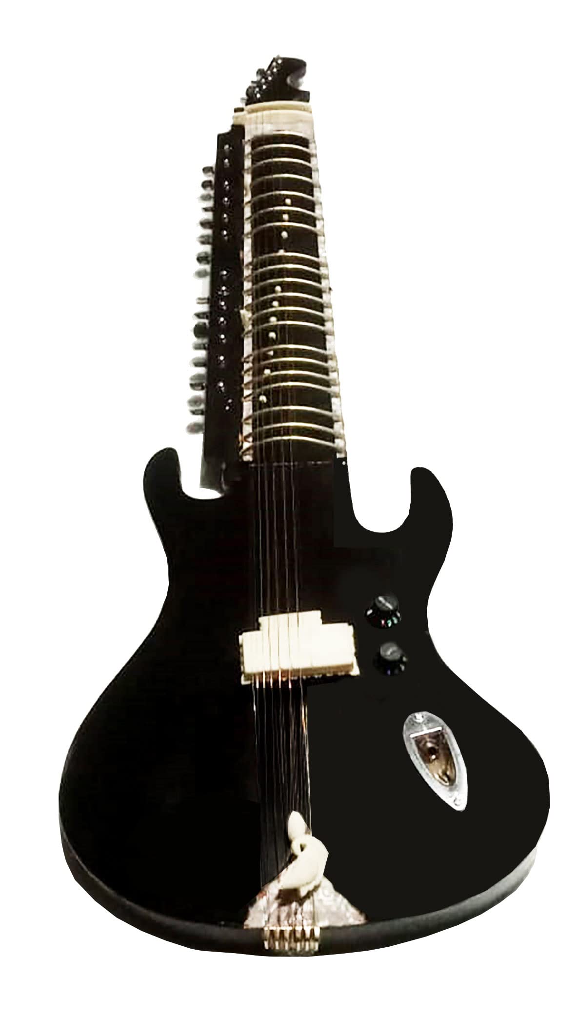 Chitarra-Sitar elettrico-acustica. Strumento professionale Sitar indiano in cedro.