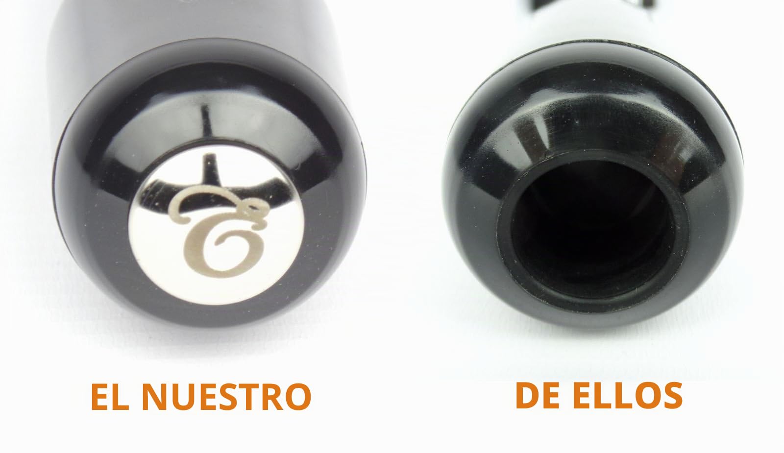 Portafiltros desnudo sin fondo y con mango - Compatible con cafeteras exprés SAECO 53 mm - Canasta de 14 g