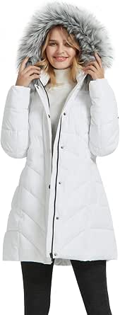 BINACL Women's Winter Warm Thicken Long Outwear Pockets Coat Parka Jacket XS-3XL
