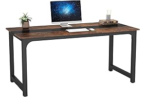 Tribesigns Modern 72 inches Computer Desk for Home Office, Perfect for Study Writing, Rustic/Black