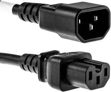 CablesAndKits C14 to C15 Power Cord 3ft, 14 AWG, Compatible Cisco AC Cable