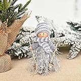 Matériau de haute qualité : le pendentif de poupée de ski de décoration de Noël est fabriqué à partir d'un matériau en peluche qui est lisse, durable et résistant à l'usure, garantissant une utilisation durable et ajoutant une touche festive à vos décorations de vacances.