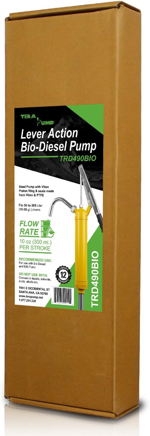 TERAPUMP Self Priming LeverAction Diesel Drum Pump