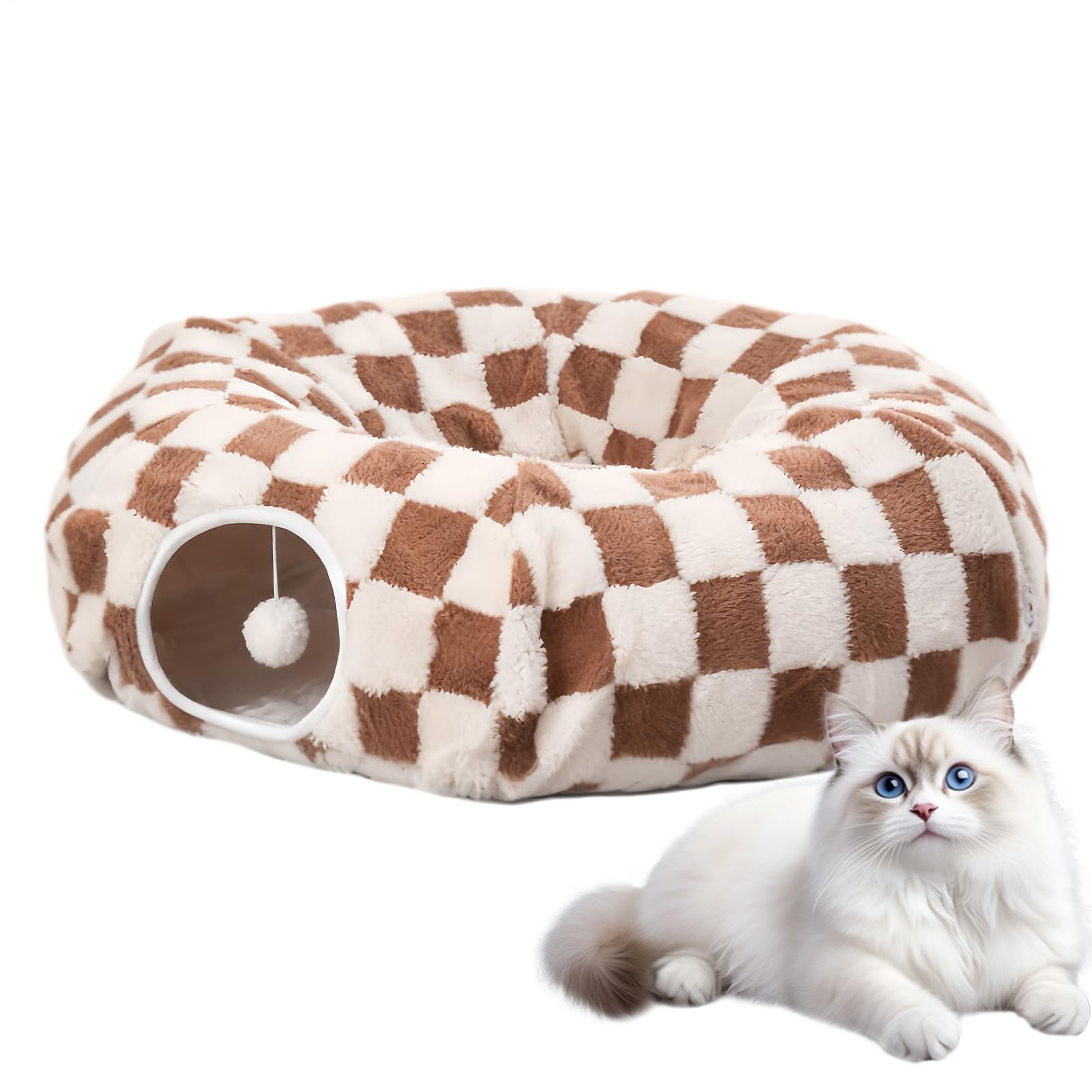 Katzen Tunnel Bett Waschbares Niedliches Nest | Niedliche Katzen Bett Tunnel Spielzeuge Für Kätzchen Welpen Kleine Hunde Indoor Schlafzimmer Wohnzimmer Balkon Wohnung