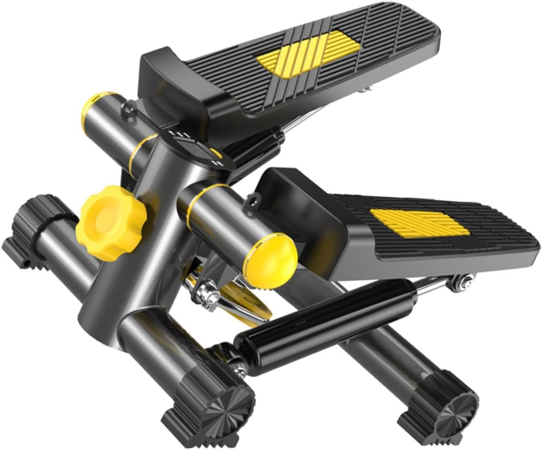 Multi-Functional Mini Stepper Exercise Machine for Home Fitness Compact Pedal Equipment with Resistance Bands and Floor Mat Quiet Stair Stepper for Weight Loss and Body Toning