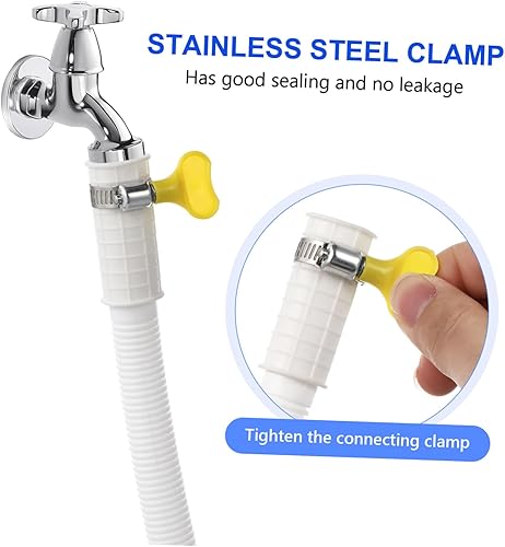 Miniatura 7 de DOITOOL Tubo de drenaje de aire acondicionado, lavadora portátil, manguera de drenaje portátil para lavadora, lavadora, manguera de entrada de tubo,