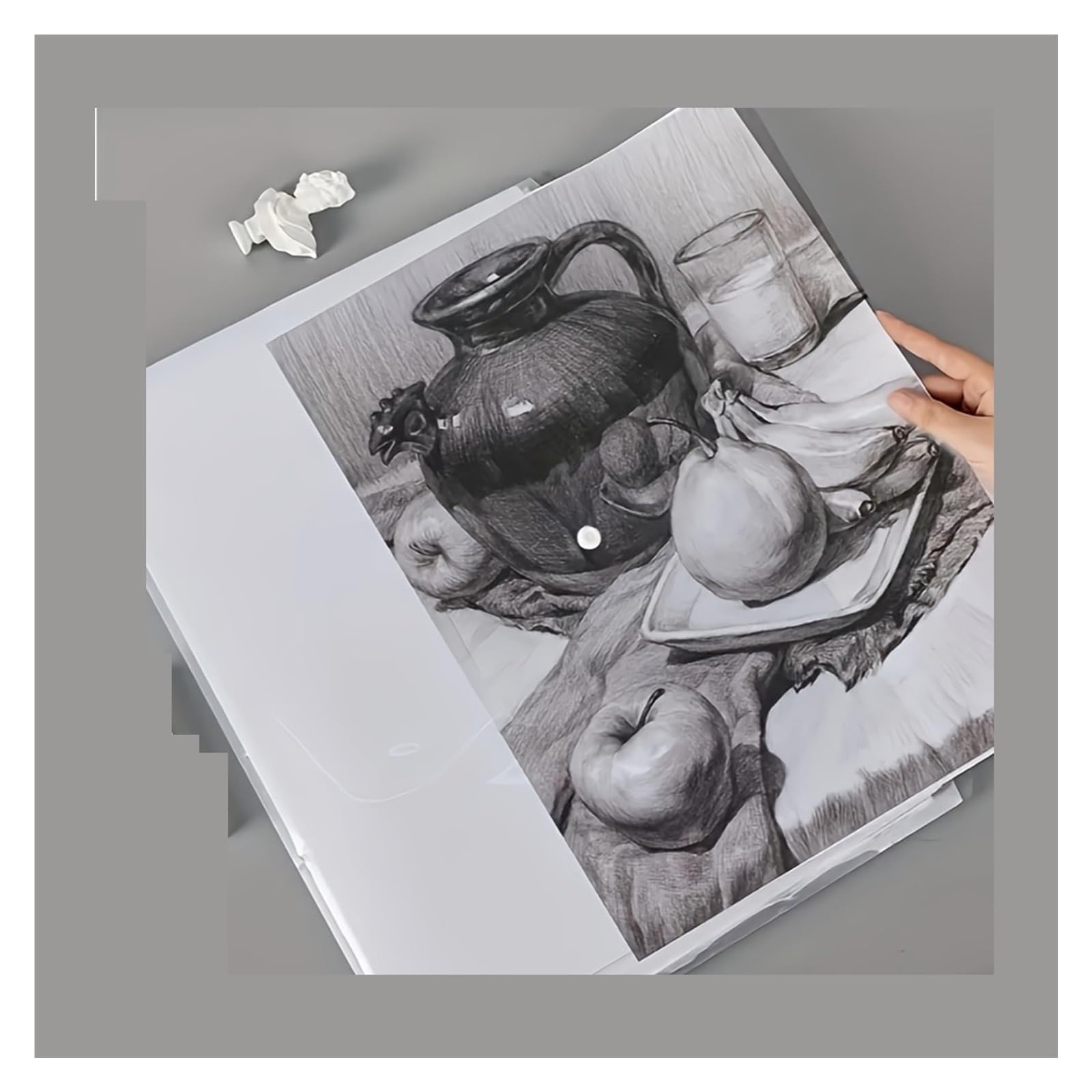 Cartelline Trasparenti Cartelle portadocumenti trasparenti A3 da 10 pezzi con chiusura a scatto: organizer for documenti in plastica PP impermeabile for disegni architettonici
