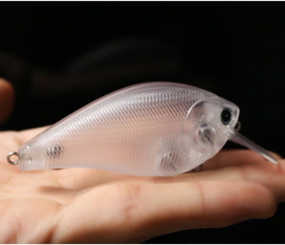 25 Pcs Unpainted Fishing 2.5 Square Bill Shallow Diving Blank Lure Body
