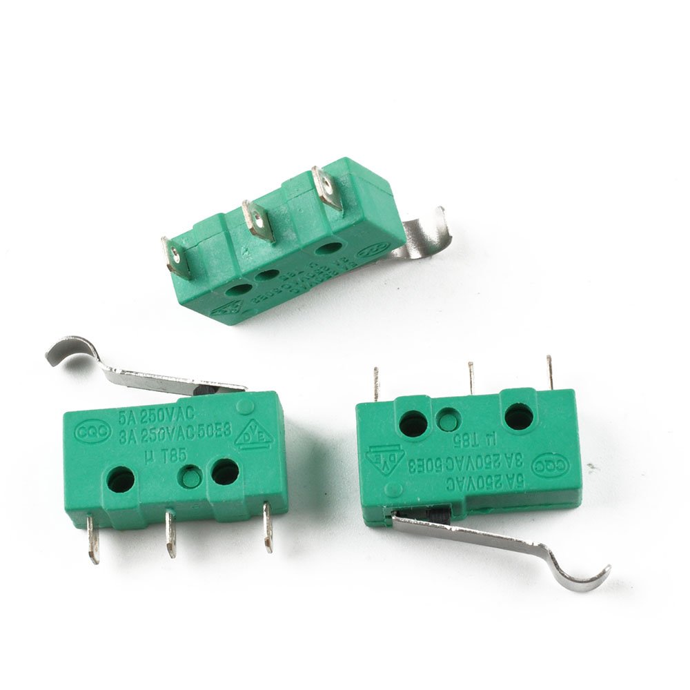Podoy KW4 3Z 3 Micro Limit Switch AC 125V 5A Hinge Lever for Compatible with Mill CNC (Pack of 5)