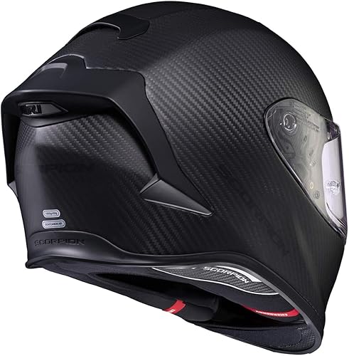 Miniatura 4 de ScorpionEXO R1 Air - Casco de fibra de carbono TCT-U 3K de fibra de carbono para motocicleta y aventura callejera con bolsillos para altavoces