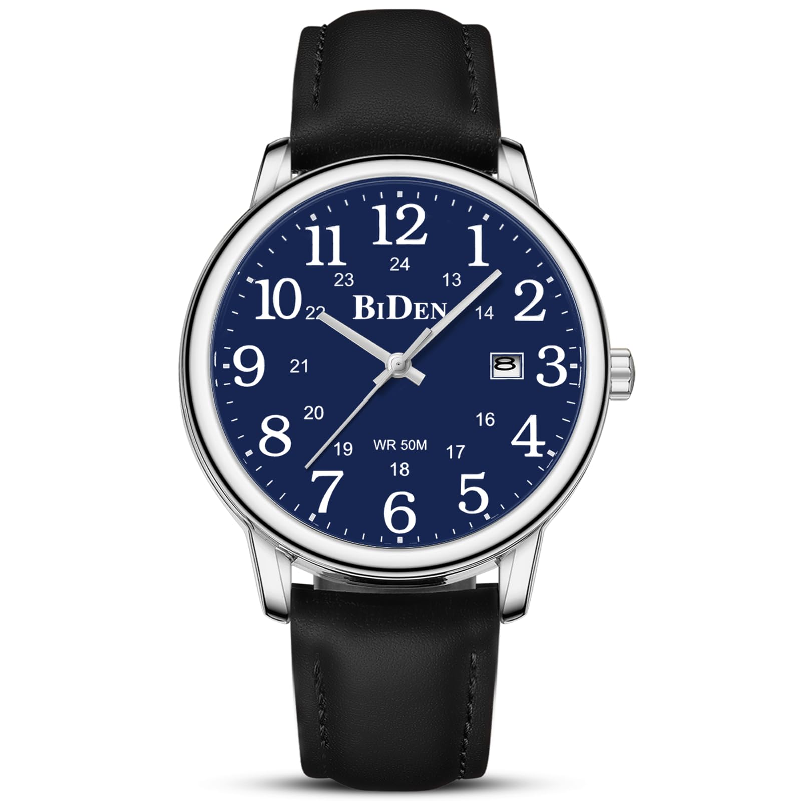 HANPOSH Uhren Herren Herren Uhr Analog Quarz Uhren für Männer Wasserdicht Armbanduhr Herren Mode Business Uhr mit Datum Leder Band