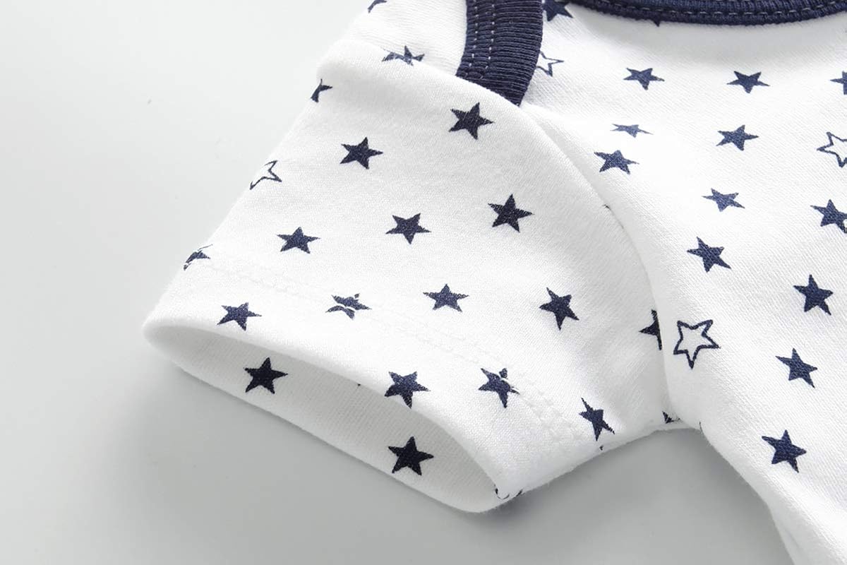 Kiddiezoom Unisex Baby Bodysuits Pants Baby Clothes Short Sleeve Bodysuits Onesies: Clothing