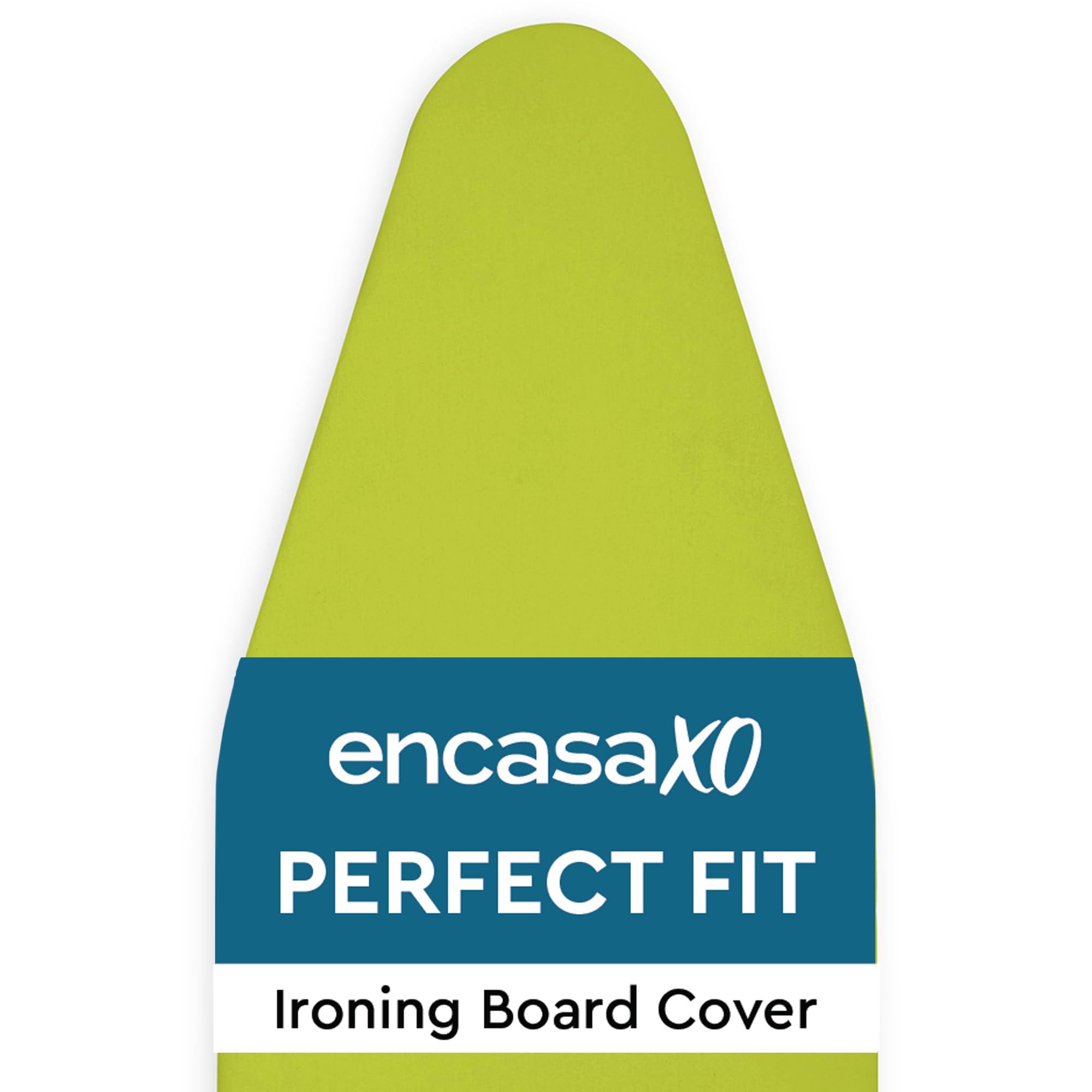 Encasa XO Mini Ironing Board Cover with Extra Thick Pad, Plain Colors, Elasticated, (Fits Standard Large Boards of 125x39 cm) Heat Reflective - Grey — view 26