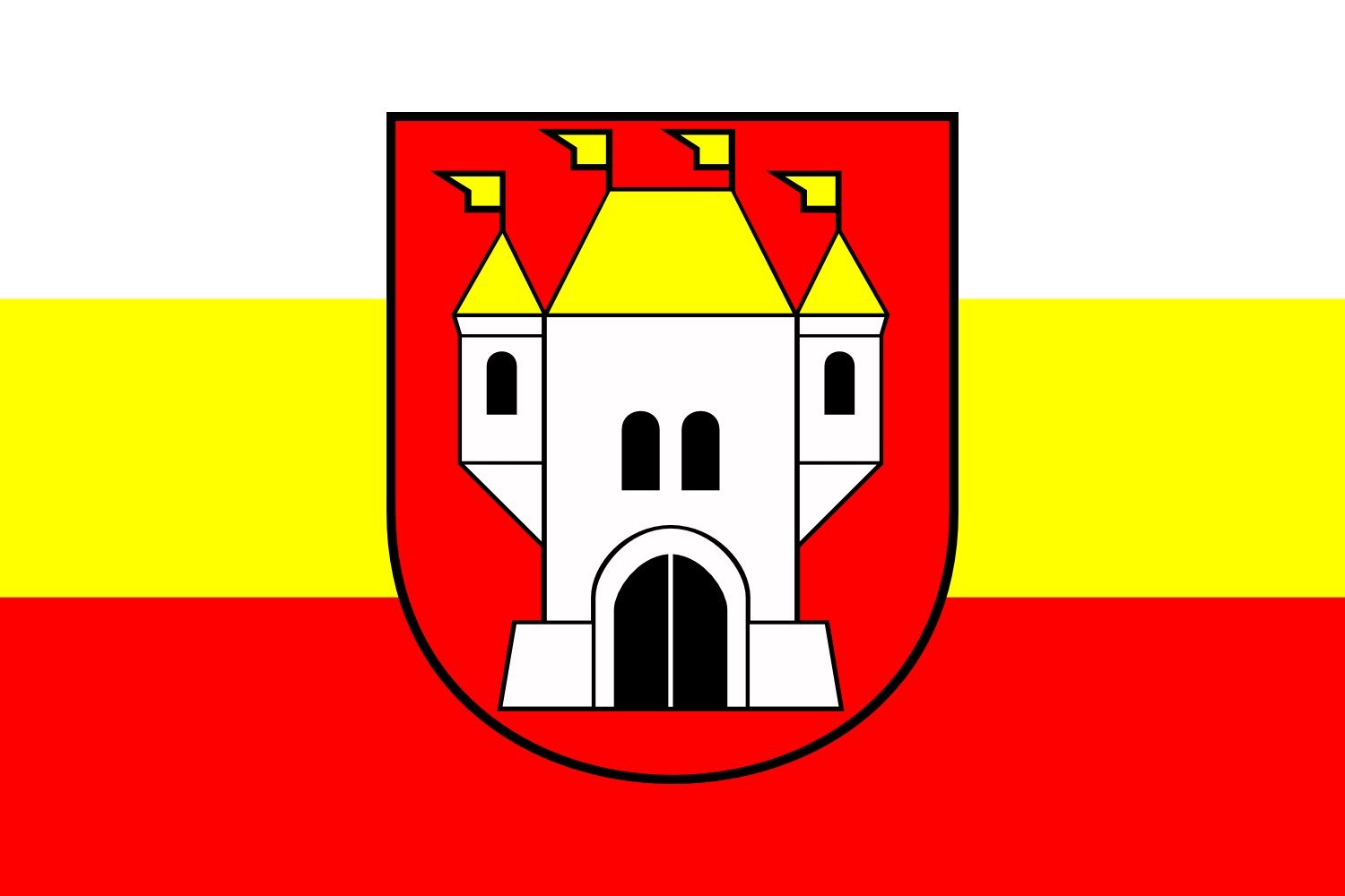 Drapeau Kowal Pologne grand modèle pour mât de jardin et façade