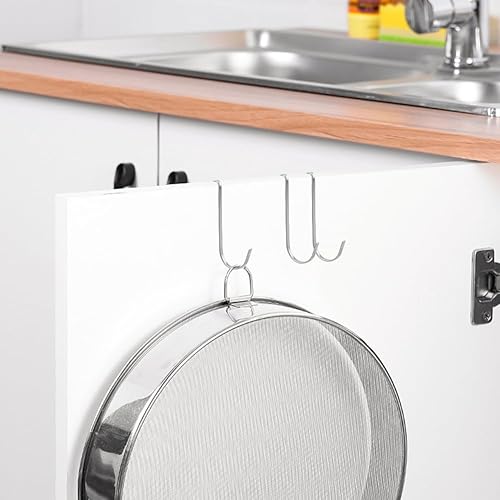 Miniatura 9 de Jaeskeclip Soporte para espátula de plancha, soporte para herramientas de plancha, 2 piezas de acero inoxidable para parrilla con 3 ganchos y 4