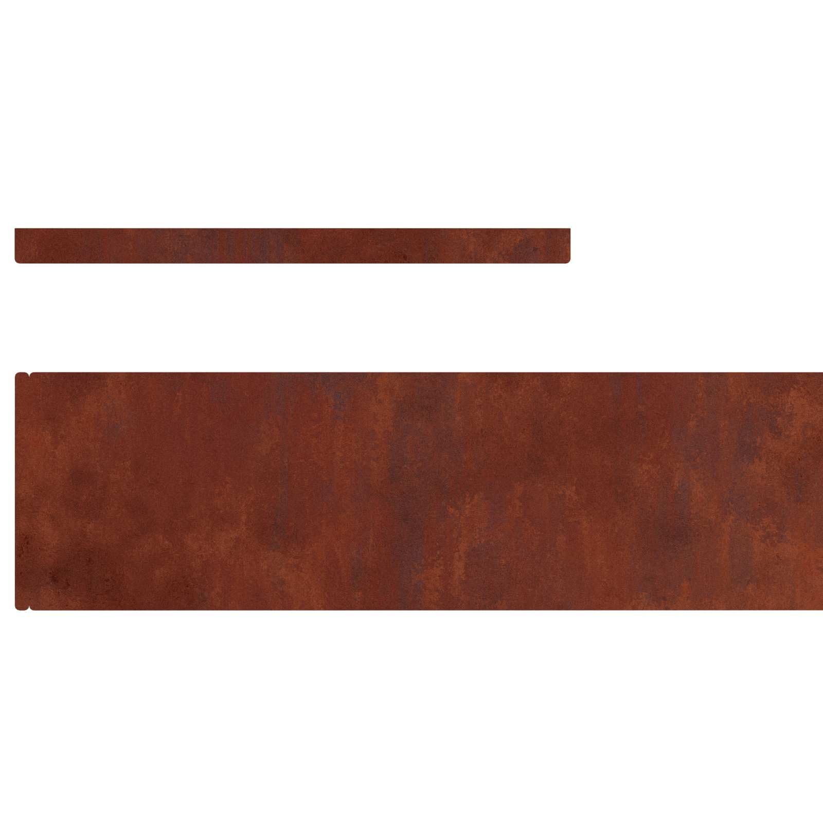 Obrzeże trawnika, rdzawe ze stali odpornej na warunki atmosferyczne, 450 x 15 cm, obrzeże koszenia, elastyczne i giętkie, do ogrodu, na taras, do ograniczania dróg i kształtowania krajobrazu z