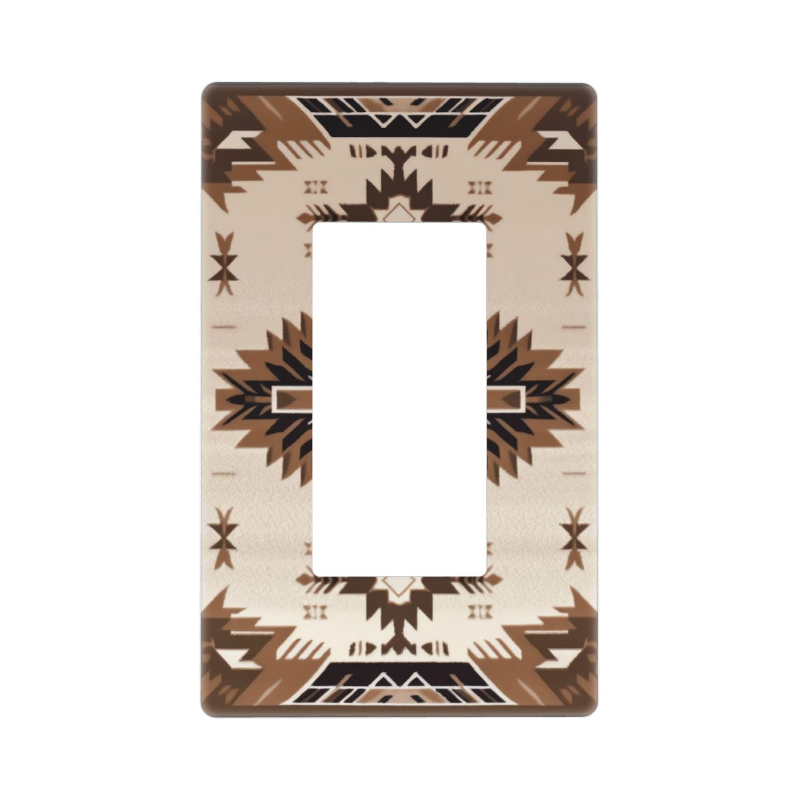 Decorator Wall Plate 1 Gang Light Switch Covers Decorator Receptacle Outlet Covers Native American Wall Plates for Electrical Outlets Plug Cover Single Rocker Switch Plates