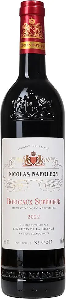 Nicolas Napoleón, Vinho tinto, Merlot e Cabernet Sauvignon, Françês, Castel Freres, 750ml