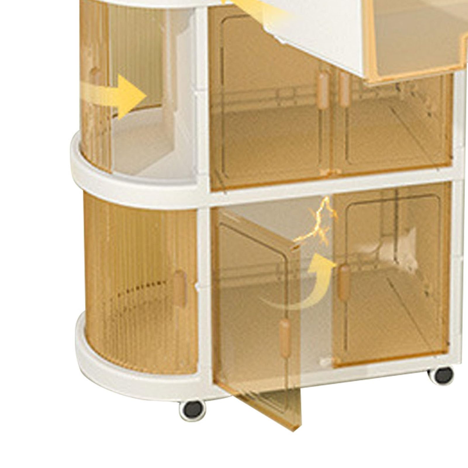 Qcwwy Carrito de Pañales para bebé de 4 Niveles, Organizador Plegable, Gabinete de Utilidad Rodante para Suministros de bebé Recién Nacido, Almacenamiento, Organización del Hogar (WHITE)