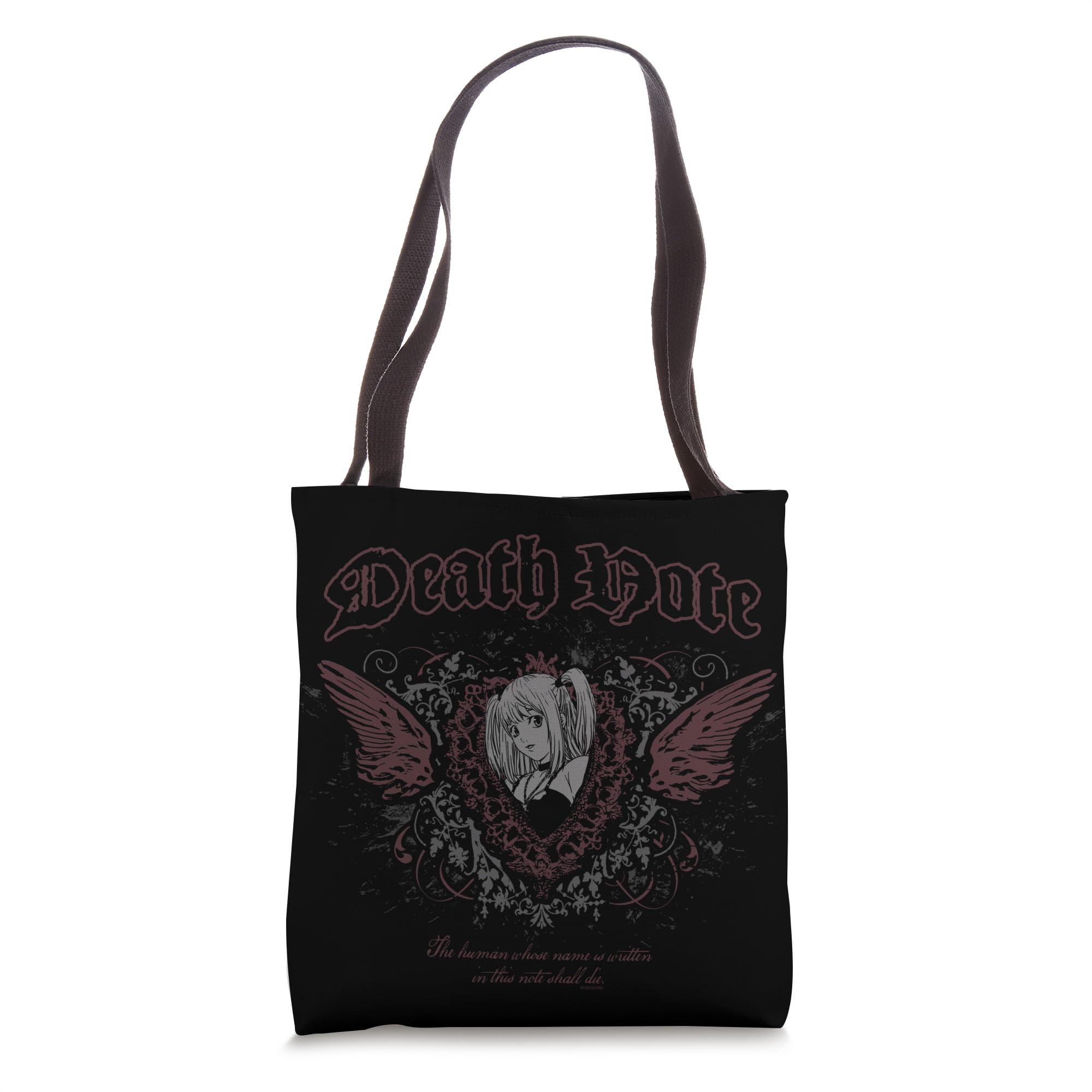 Death Note Misa Amane Retro Goth Winged Heart Anime Tote Bag