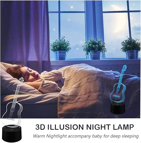 Miniatura 9 de AZIMOM Lámpara de ilusión 3D I Love You, luz nocturna, 16 colores cambiantes, táctil inteligente, control remoto, ilusión óptica, lámparas de noche