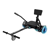 Hover-1 Turbo Hoverboard Combo | Seat Attachment Buggy, 7 MPH Top Speed, 6 Mile Range, 400W Motor (2x 200W), 4.5Hr Charge Time, 220lbs Max Weight Hoverboard GO Kart for Kids and Adults, Black