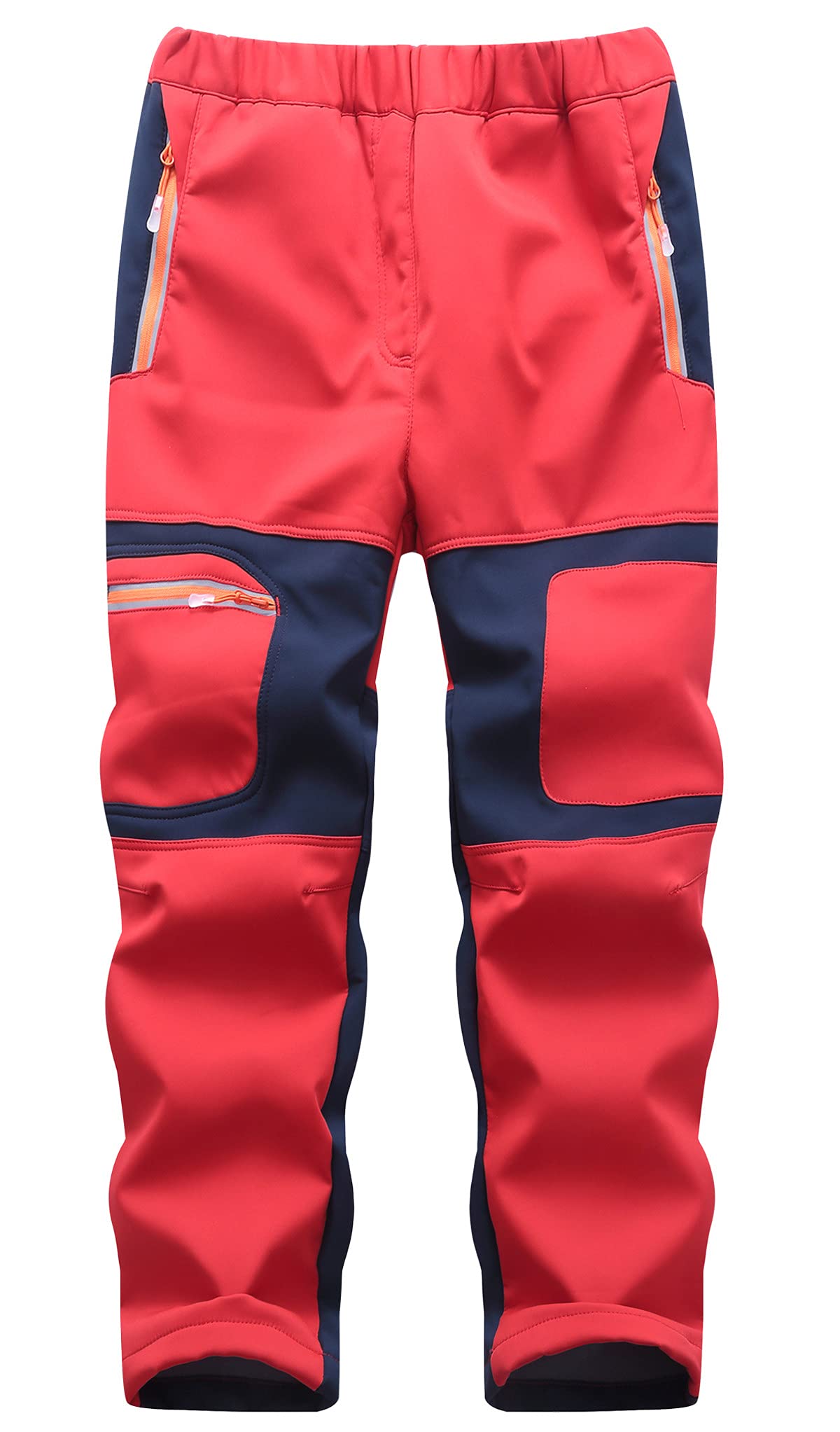 Machbaby Kinder Jungen Mädchen Softshellhose Outdoorhose mit Fleecefütterung Sporthose Atmungsaktiv Warm Funktionshose Regenhose Trekkinghose Skihose