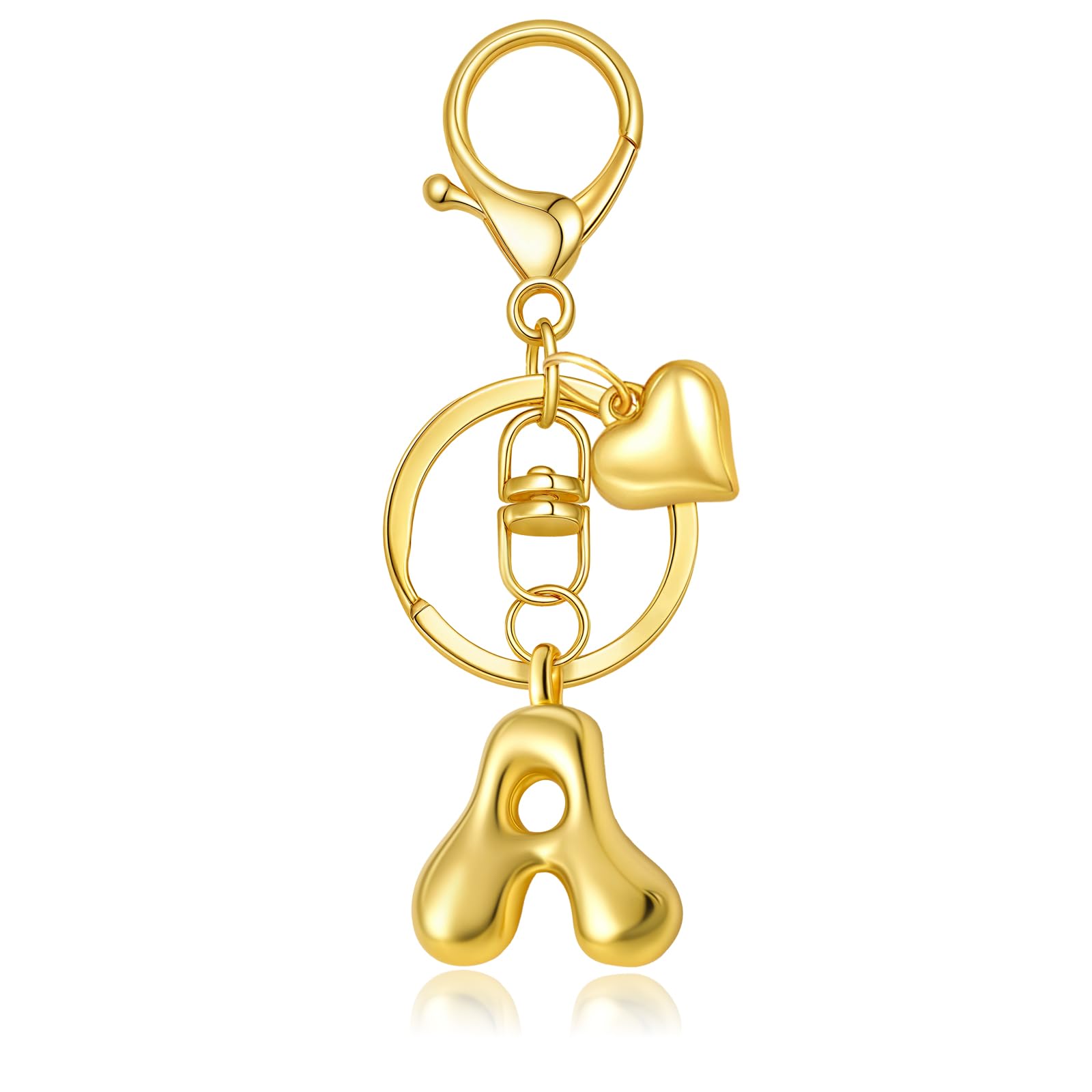 SKYFUN Initial Keychain for Women Men Small Alphabet A-Z Keychain Charms for Keys Purse Backpacks