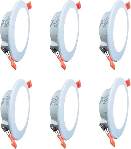 Maxa 10-Watts Round Led Panel Conceal Down Pack of 6 Ceiling Light Ceiling Lamp (White)