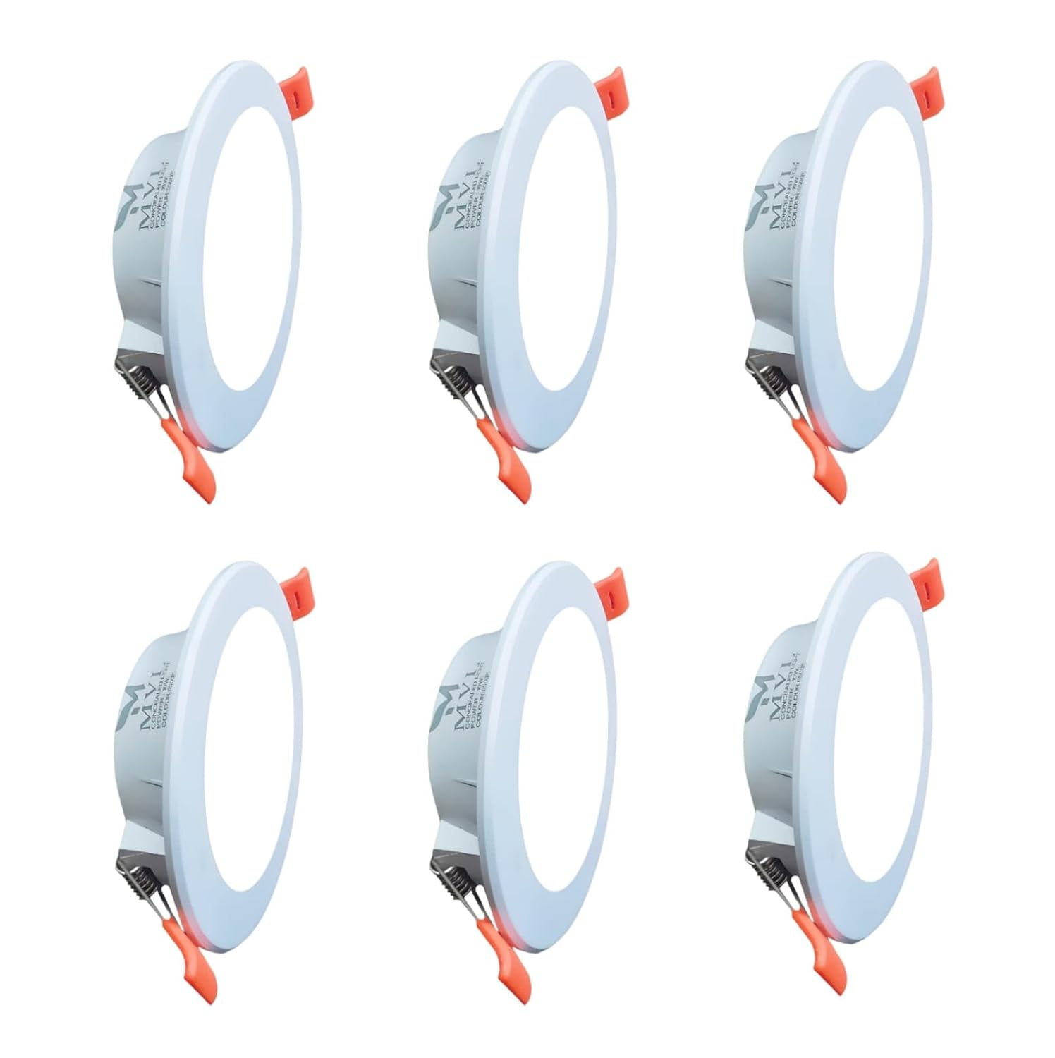 Maxa 10-Watts Round Led Panel Conceal Down Pack of 6 Ceiling Light Ceiling Lamp (White)