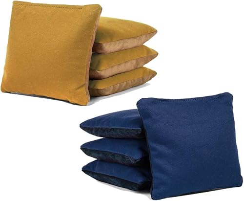 Tailgating Pros Juego de bolsas, saquitos Pro-Style, de doble cara, suave y adherente, con relleno de resina, de gamuza y lona de pato, juego de 8 a