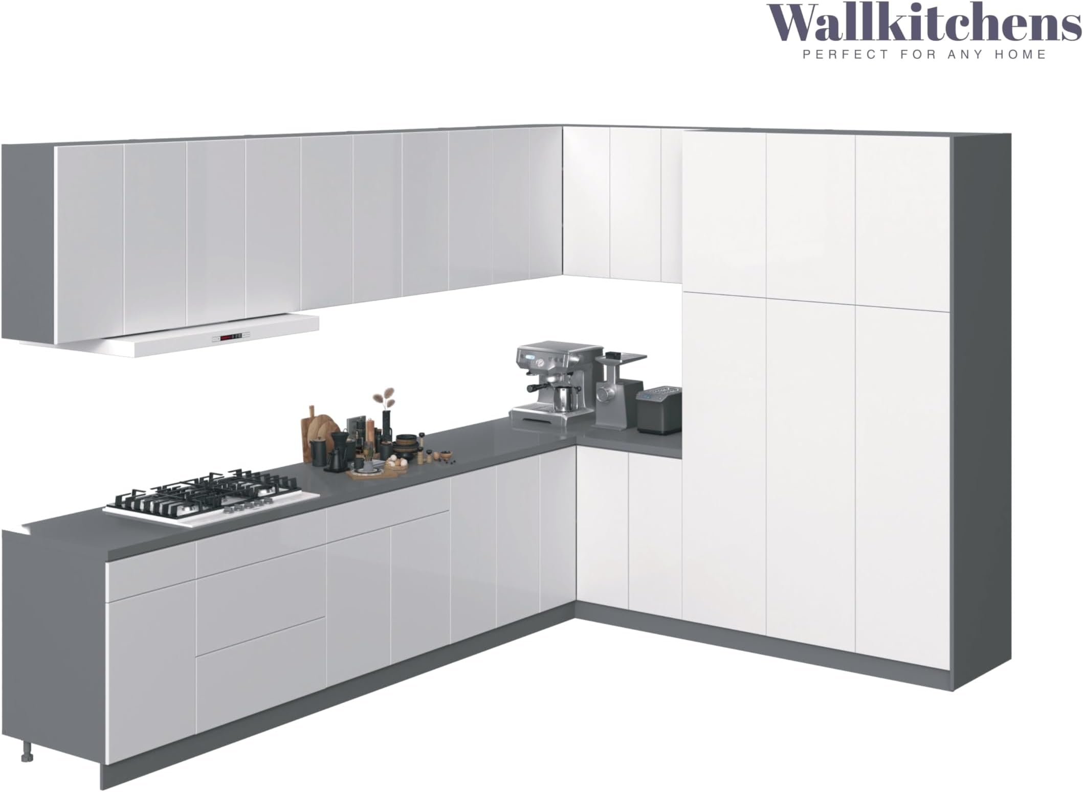 Kitchen Timeless Collection White Gloss Color Base Size 12Ft Wide