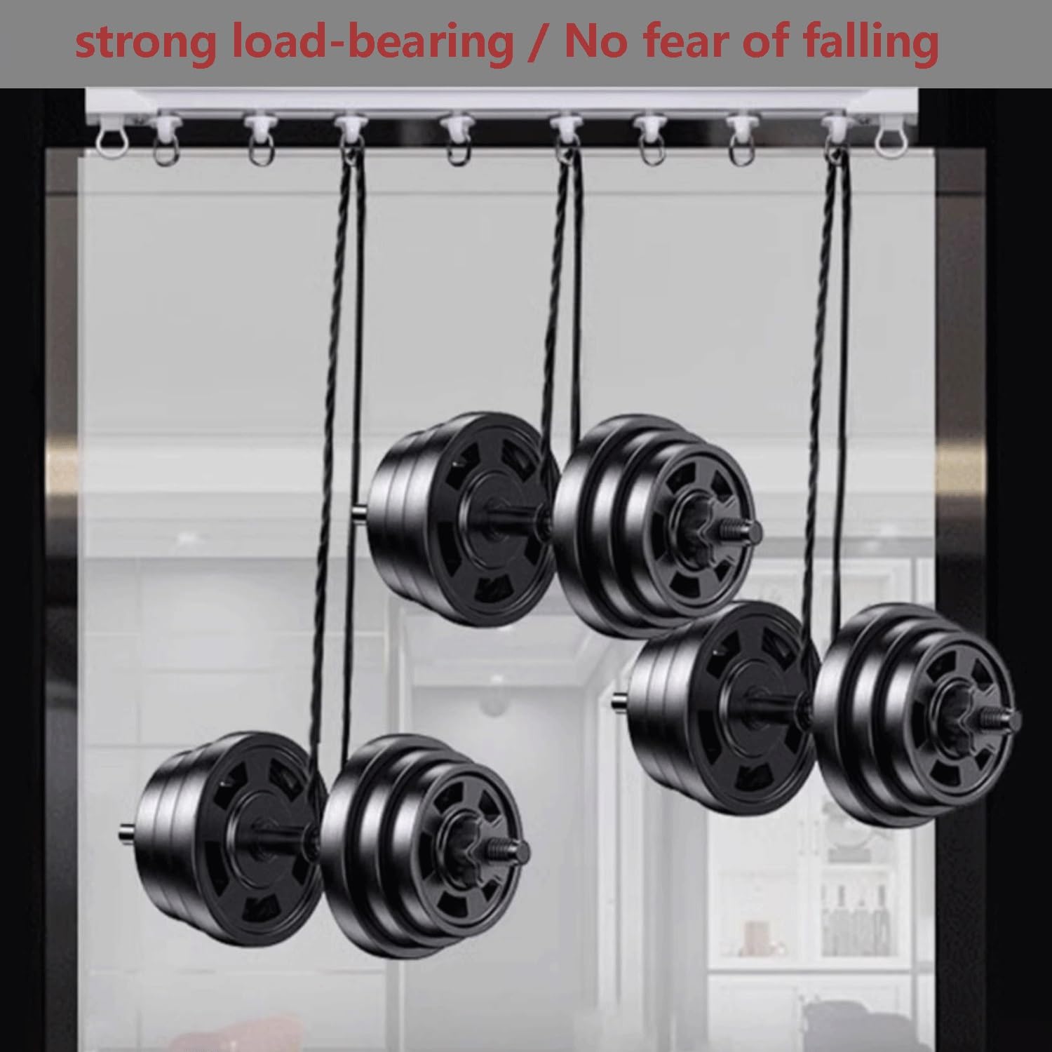 Binario autoadesivo da 4,9 m / 16.1ft – senza trapano, facile da inserire nel soffitto o nella parete, per divisori e stanze, versatile e conveniente ain soluzione per la decorazione della casa