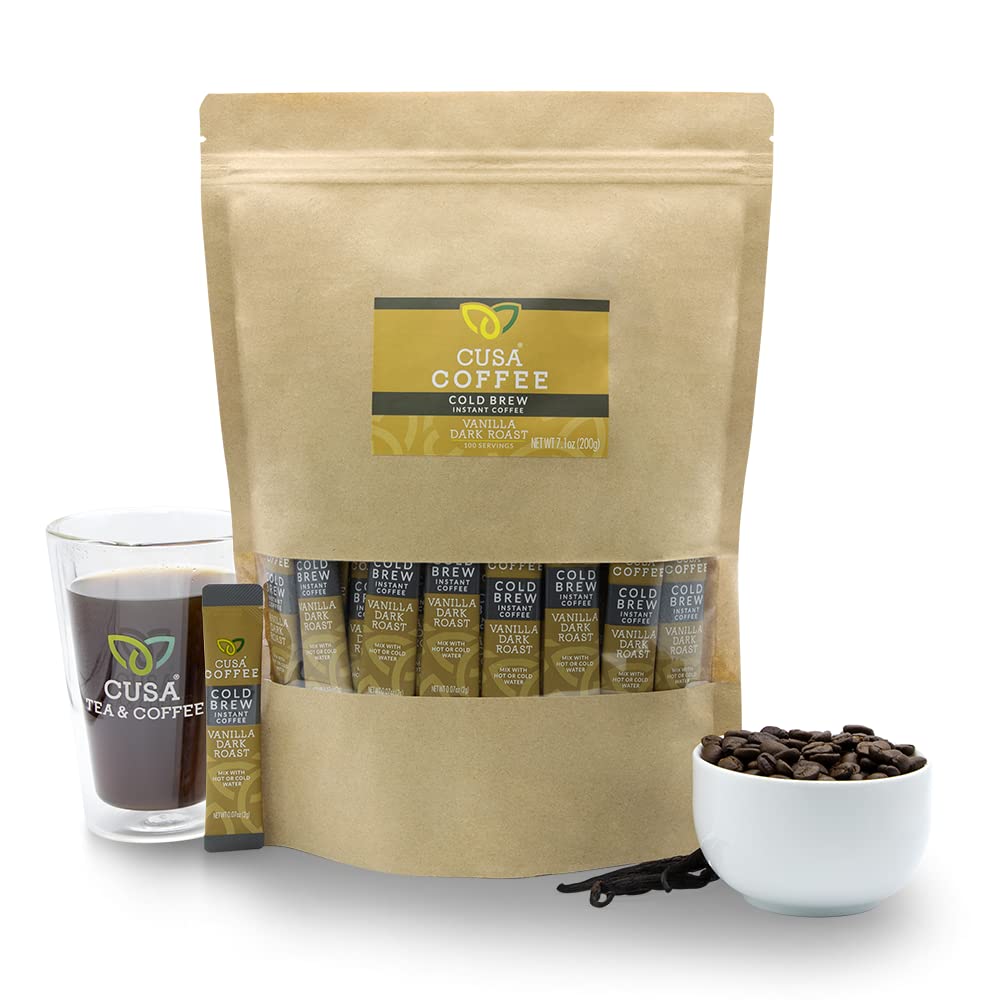 Buy Cusa Tea & Coffee Premium Instant Vanilla Dark Roast Rainforest