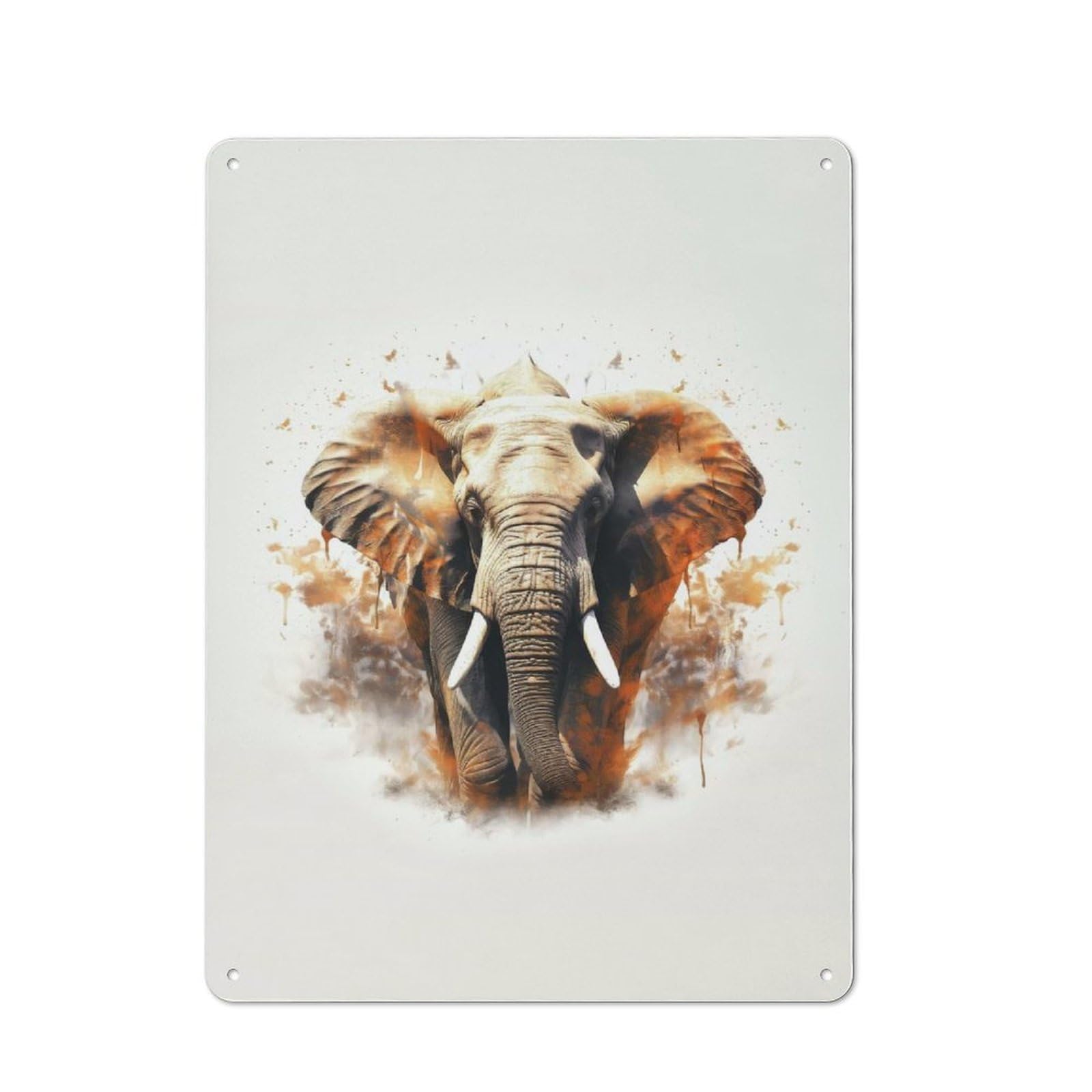 Junmoney Style-17 For Hobby Room Or Studio, Elephant Retro Metal Sign 40X30cm, A Decorative Gift For A Newly Furnished Hobby Room And Studio