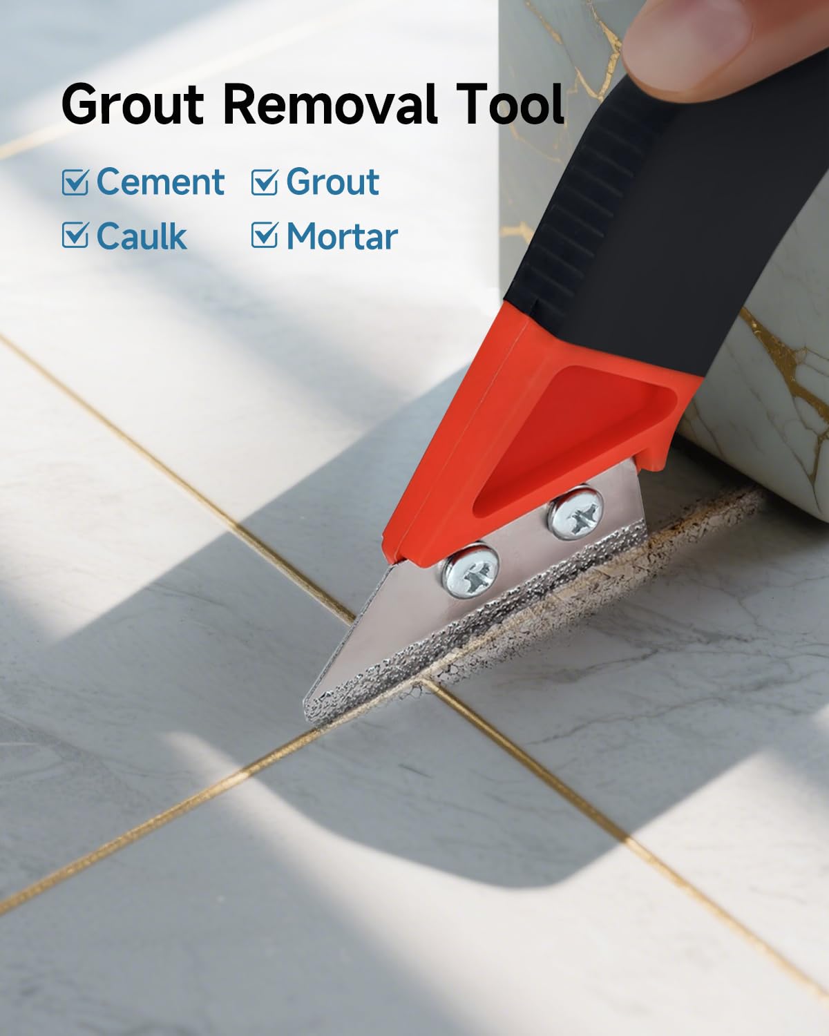 Kit de herramientas de calafateo de acero inoxidable, herramienta de extracción de lechada 4 en 1 para baño, cocina, piso, ventana, junta de fregadero, sello de marcos