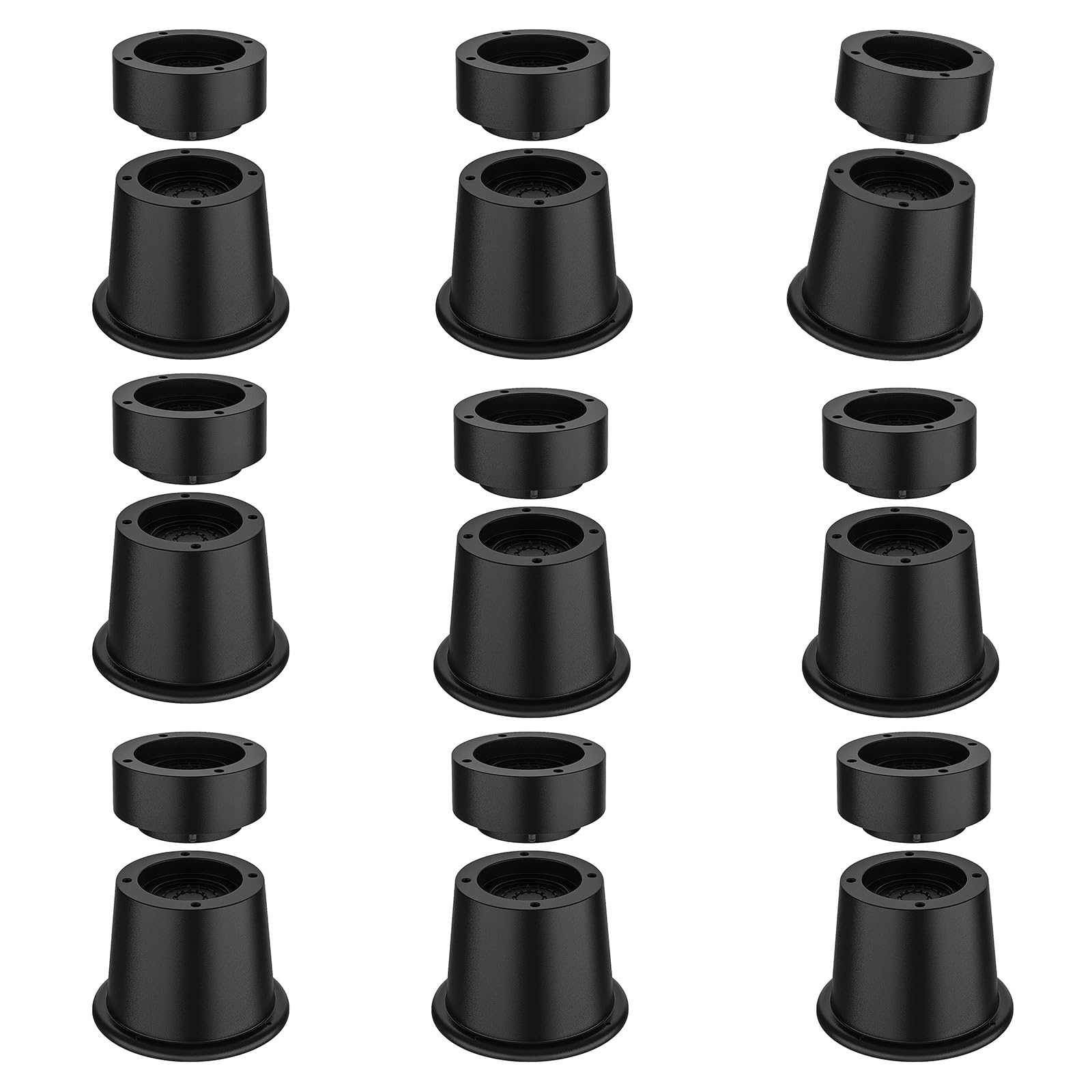 9Pieces Practical Furniture Risers 2Inch Height Adjustable Bed Leg Extenders for Small Space Daily Use Bed Lifts Risers Set