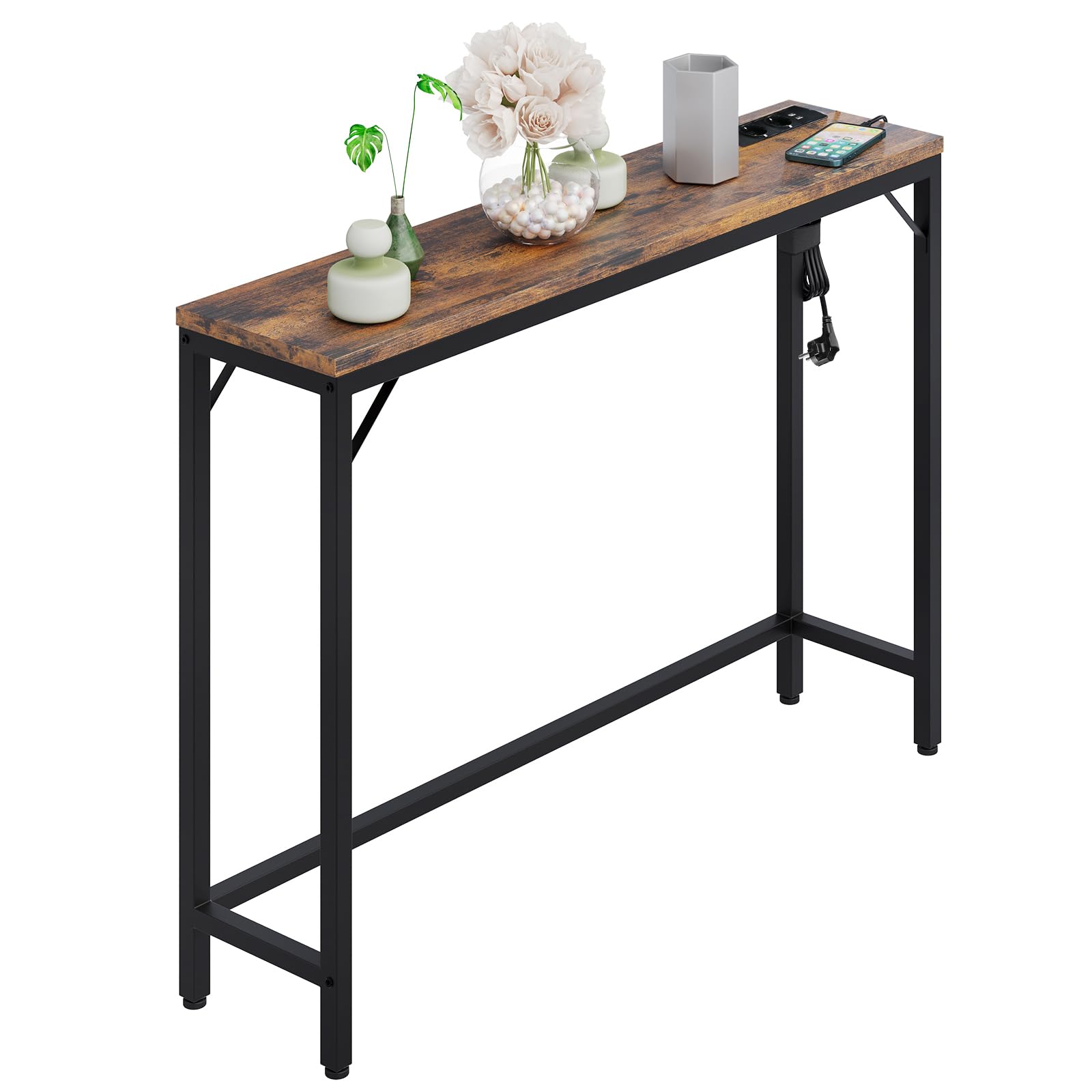 HOMCOM Table Console Moderne Avec étagère De Rangement à Tiroirs, Blanc | Home Depot Canada
