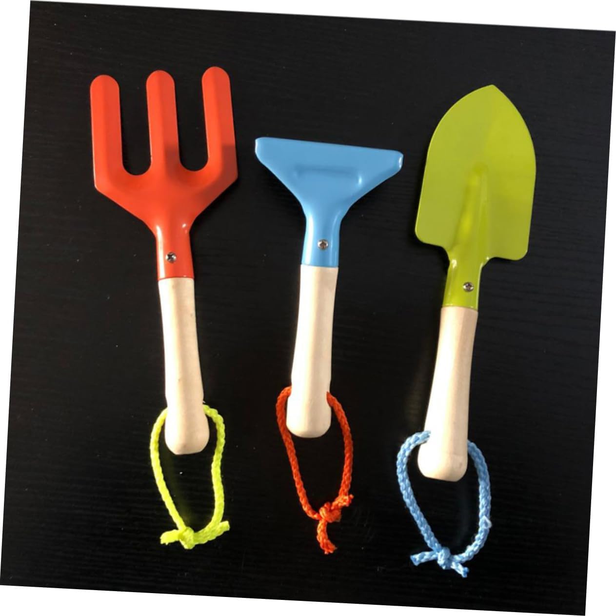 VANZACK 7pcs Gardening Tools for Boys and Girls Outdoor Gloves Watering Can Shovel Rake and Tote Bag Safe Gardening Toy for Boys and Girls