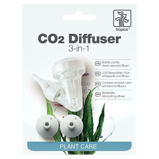 TROPICA 3-in-1 CO2 Diffuser, Check Valve & Bubble Counter